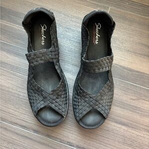 Skechers Women's Black Woven Sandals